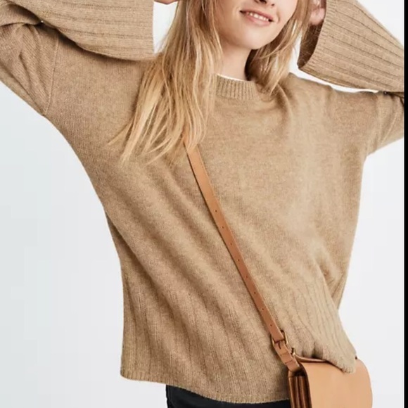 Madewell Sweaters - Madewell Ayres Wide Sleeve Pullover Tan